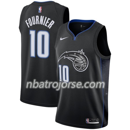 Män Orlando Magic Tröja Evan Fournier 10 2018-19 Nike City Edition Svart Swingman